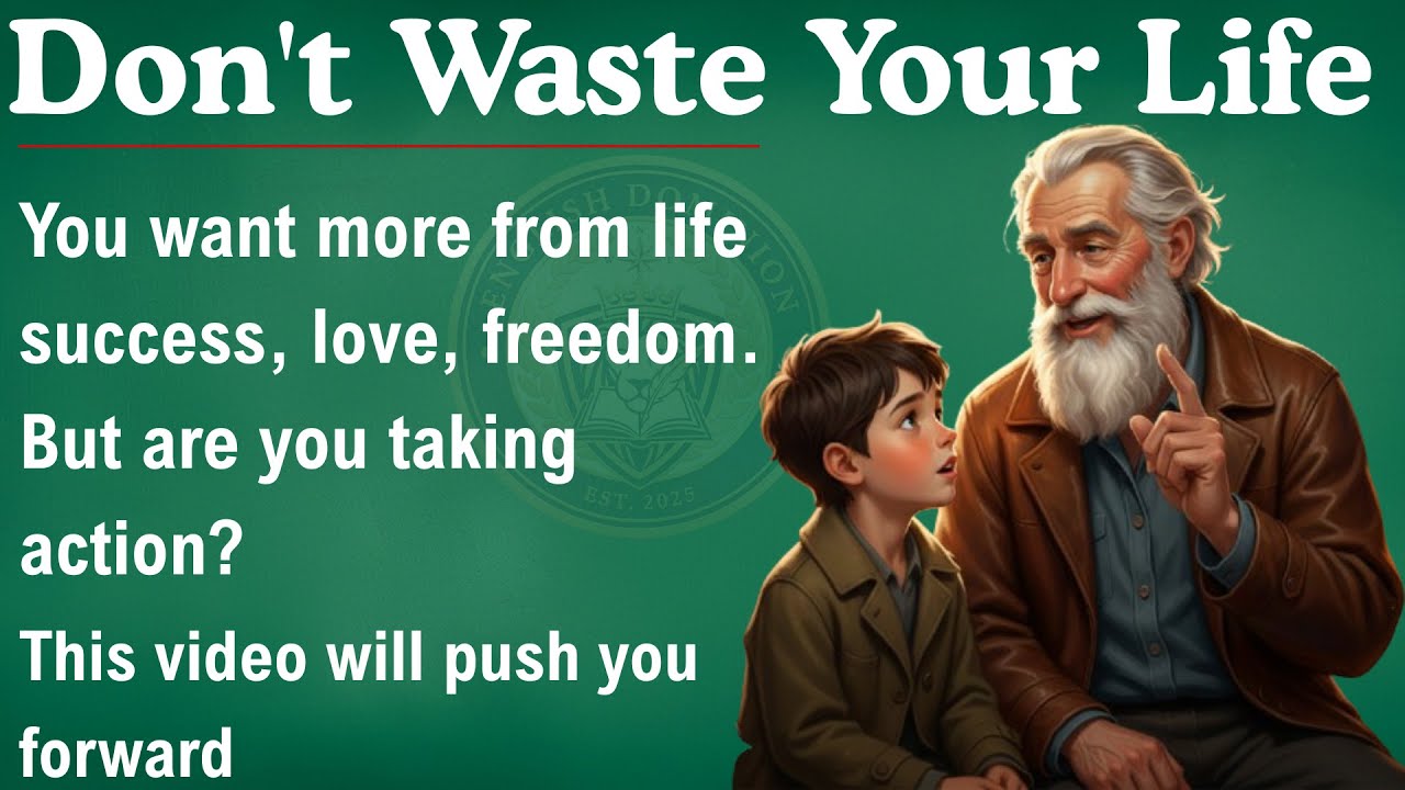 Don't Waste Your Life || Learn English Through Motivation 🔥 || Graded Reader || Listening Practice✅️