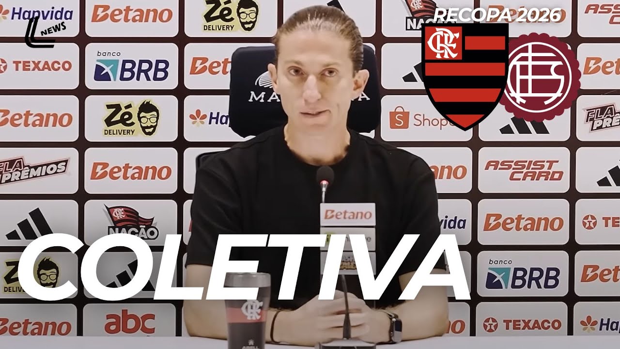 COLETIVA FILIPE LUÍS AO VIVO - FLAMENGO X LANÚS NA RECOPA 2026 - ENTREVISTA FILIPE LUÍS