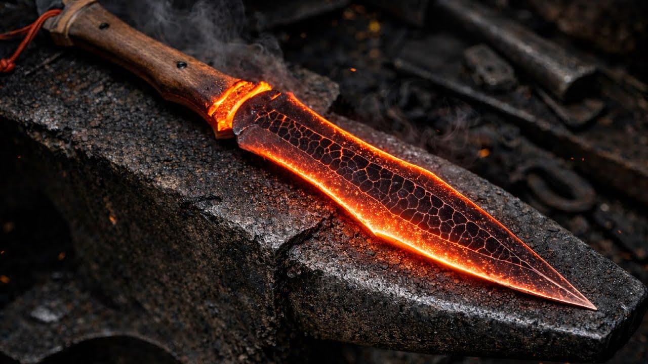 Making a Leaf Blade Spear Point Knife | Full Process to Final Look | Handmade Custom Blade