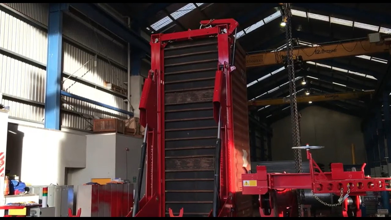 A-Ward 20ft Container flat deck PLC controlled loading for #ILTA  #containerloader #containertilter