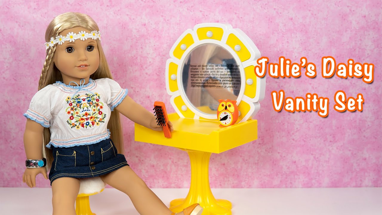 American Girl Beforever Julie's Daisy Vanity Set Unboxing and Review ~ Retired