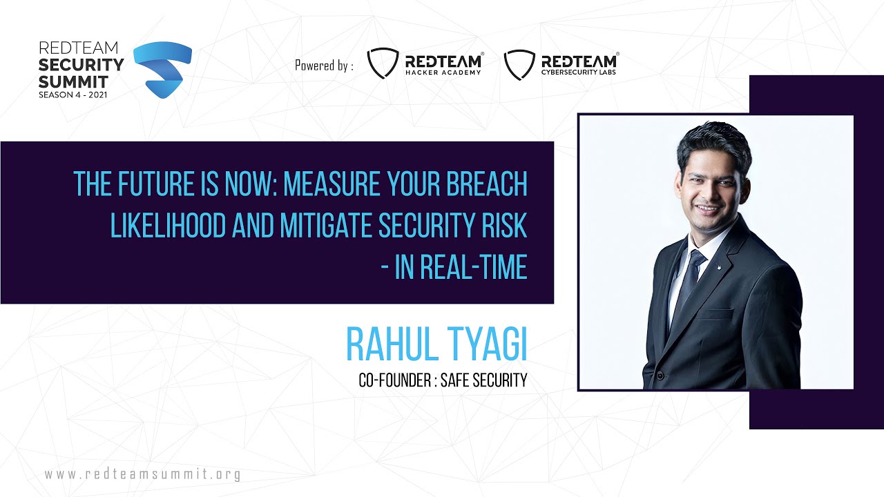 The Future Now Measures Your Breach Likelihood & Mitigate Security Risk  in Realtime | Rahul Tyagi