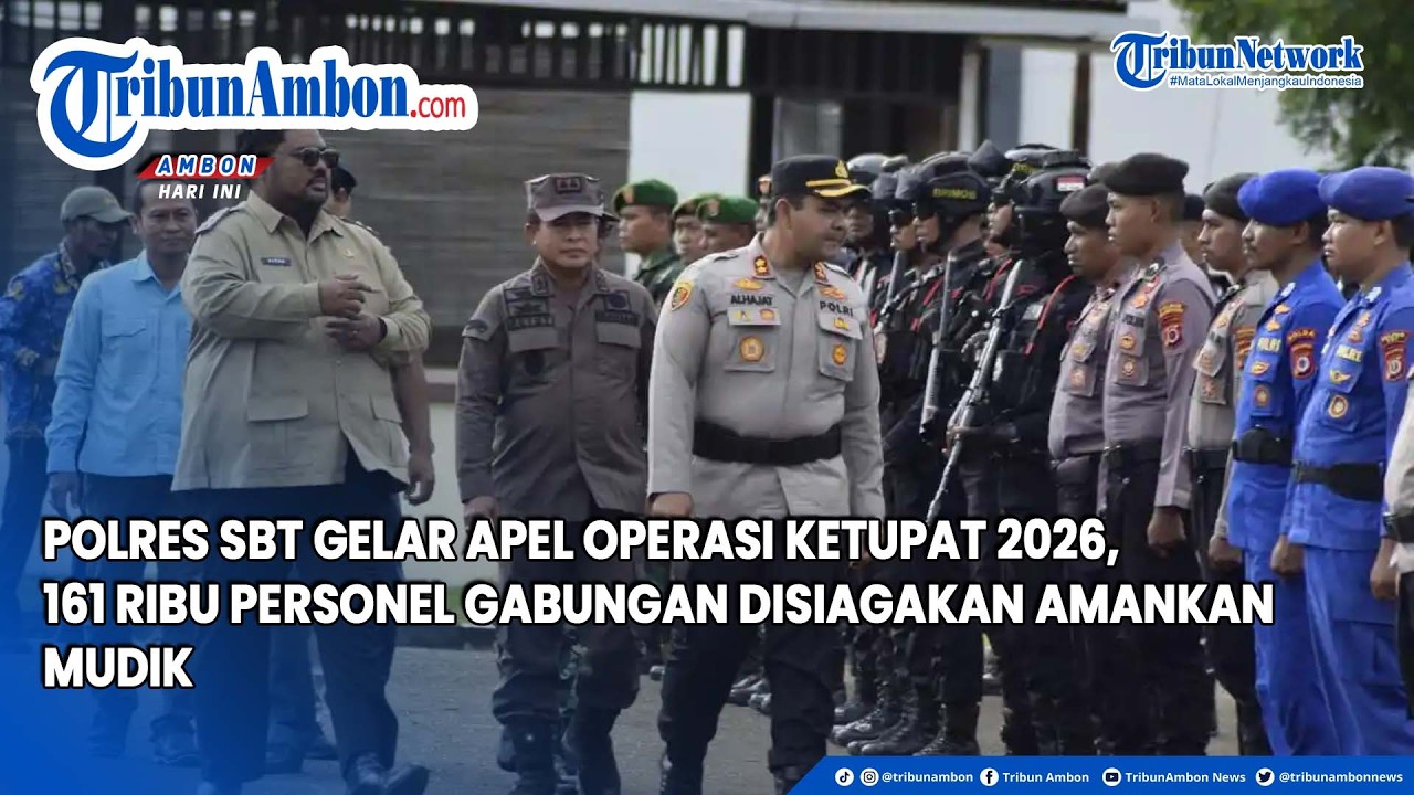 Polres SBT Gelar Apel Operasi Ketupat 2026, 161 Ribu Personel Gabungan Disiagakan Amankan Mudik