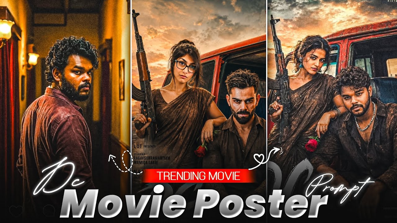 DC movie poster prompt in ChatGPT | ChatGPT trending movie photo editing prompt | ChatGPT prompt 🌼