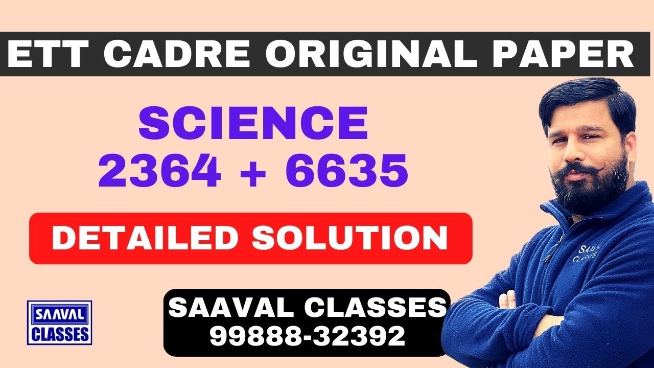Science ETT cadre 2364+6635  Original Paper Solution