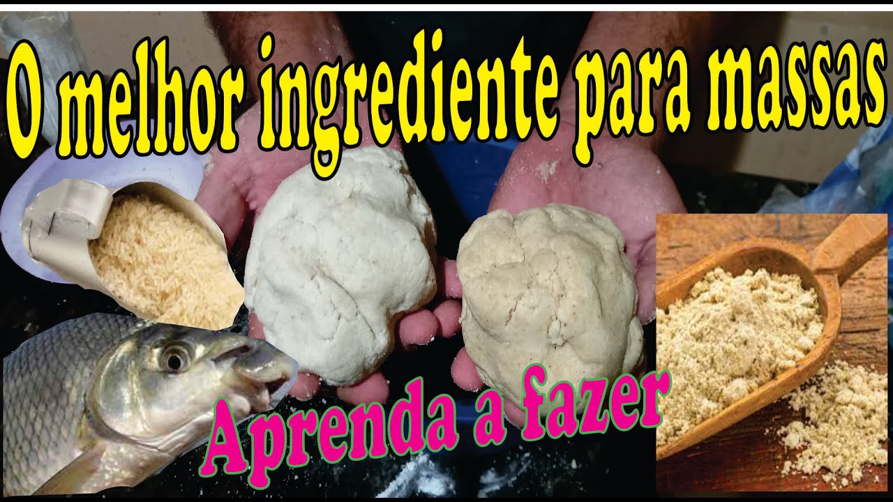 Farelo de arroz como fazer a massa eo farelo para pescar