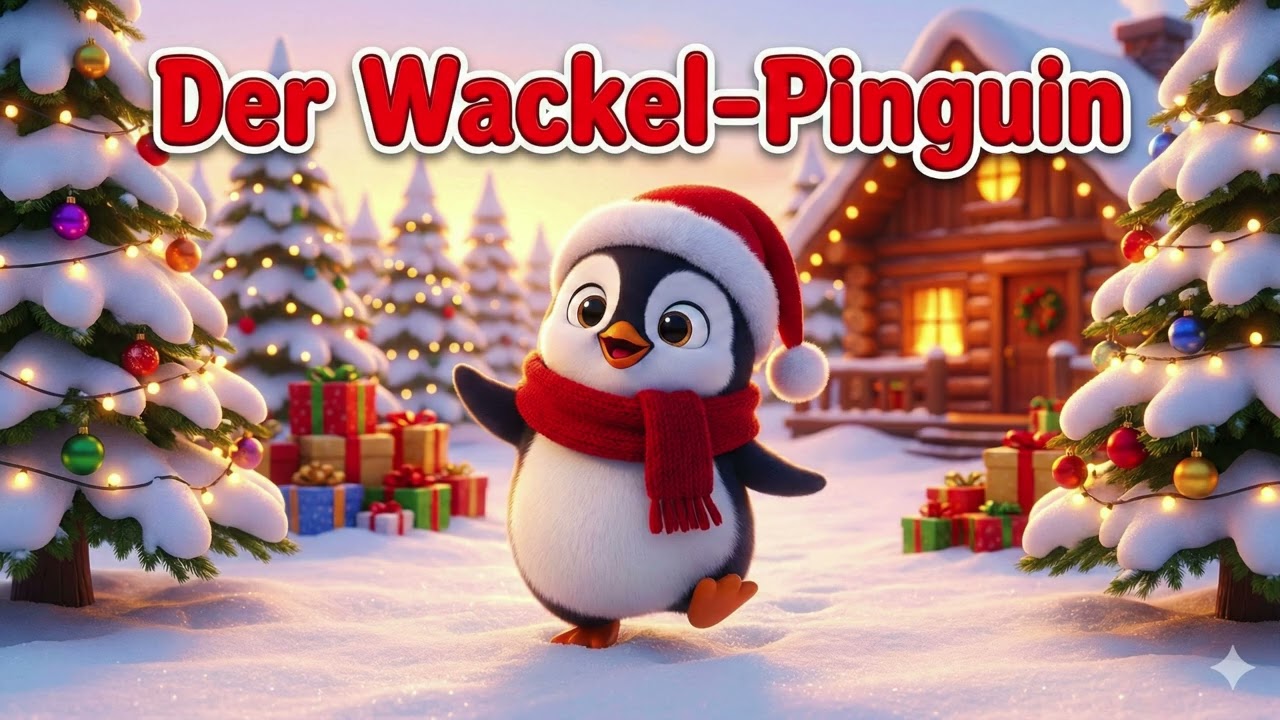 Wackel, Wackel Pinguin!🐧  – Weihnachtslied für Kinder