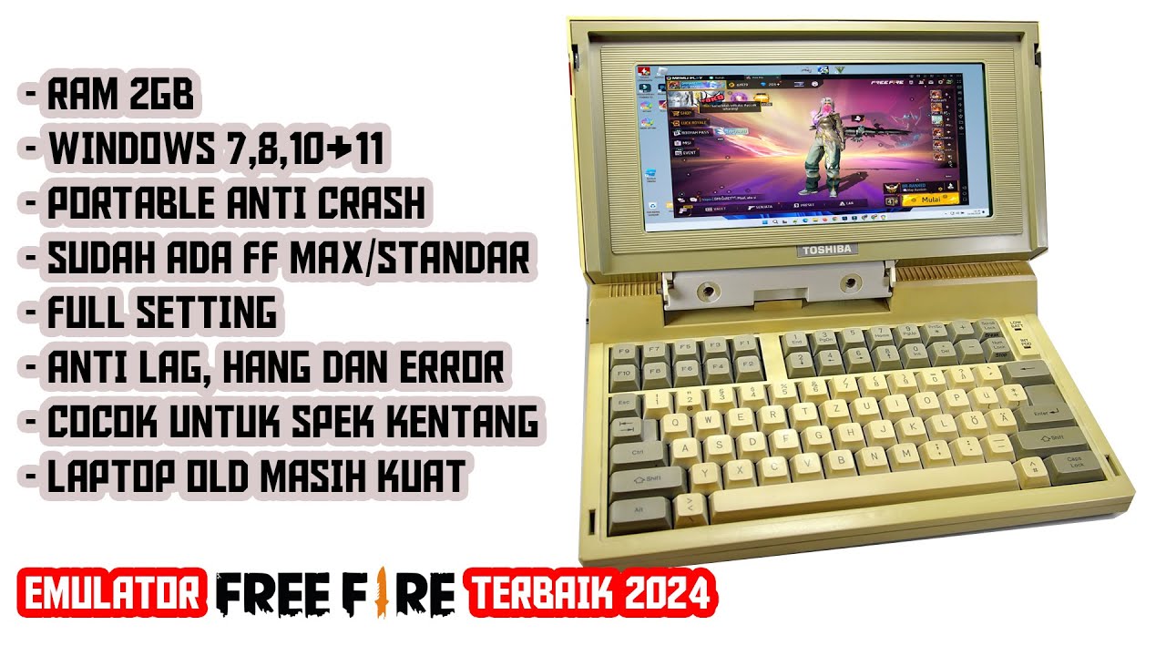 Cara Download & Main FF di Laptop/PC RAM 2GB, Windows 7,8,10&11 Emulator Portable Anti Crash