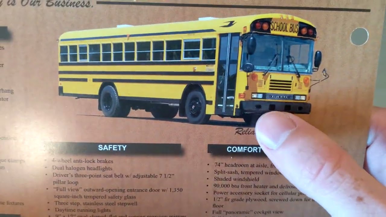 Blue Bird All American A3FE/A3RE School Bus Brochures