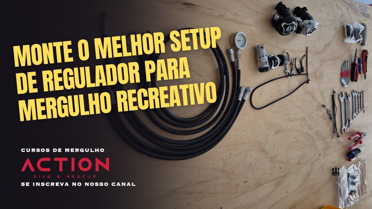 Regulador padrão DIR para mergulho recreativo: procedimento de montagem para cilindro simples