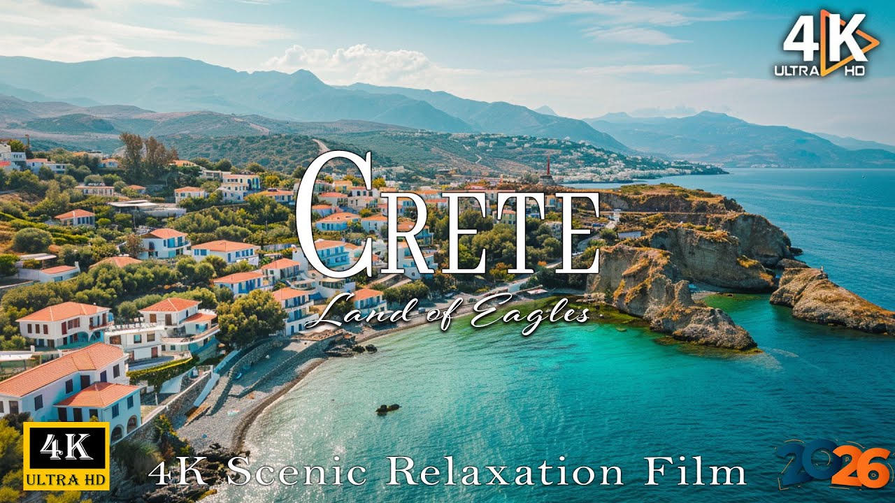 Crete 4K – Pure Greek Paradise | Relaxing Travel Film with Calming Music & Nature Sounds