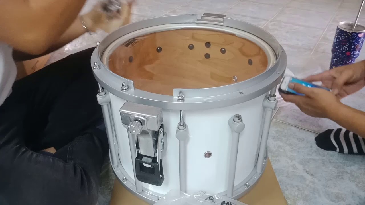 ประกอบ Marching Snare – White Yamaha ยามาฮ่า กลองสแนร์มาร์ชชิ่ง
