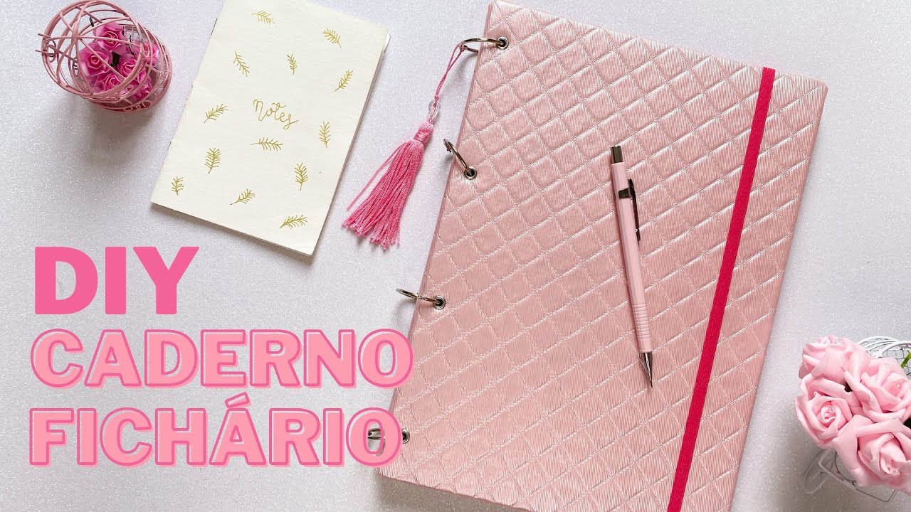 DIY Caderno Fichário Capa Dura Argolado