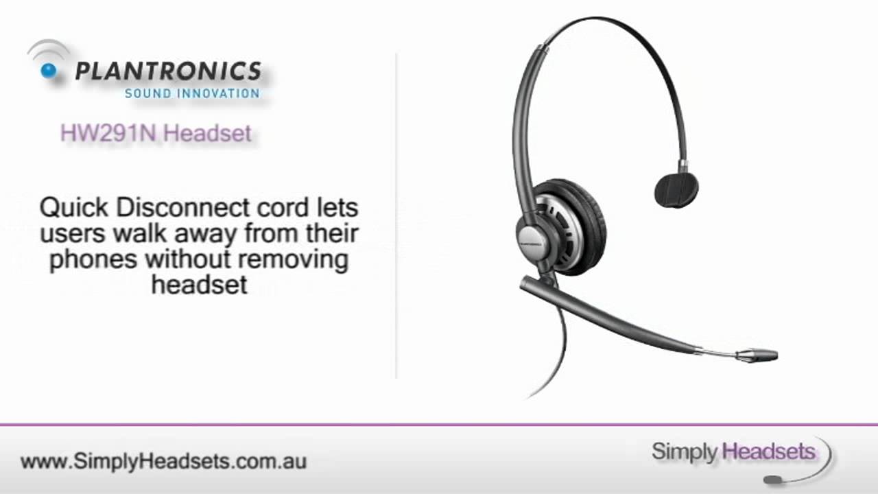 Plantronics HW291N EncorePro Wideband Monaural Noise Cancelling Video Overview