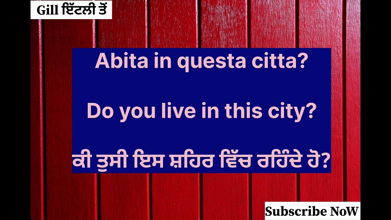 Learn🇮🇹Italian Language In Punjabi ||Sentences (DailyUses EasyWords) #italianlanguagelearning #study