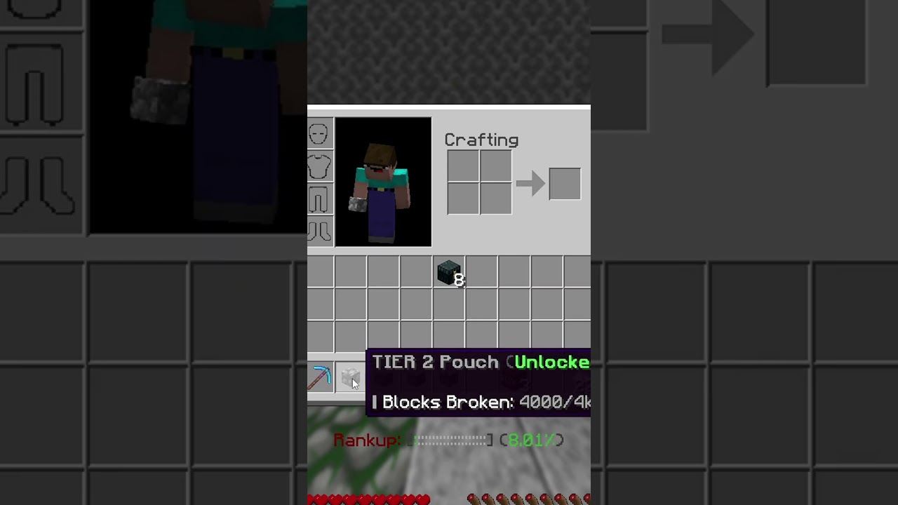 Don't forget to OPEN YOUR POUCHES in Minecraft OP Prisons (Java & Bedrock) #shorts