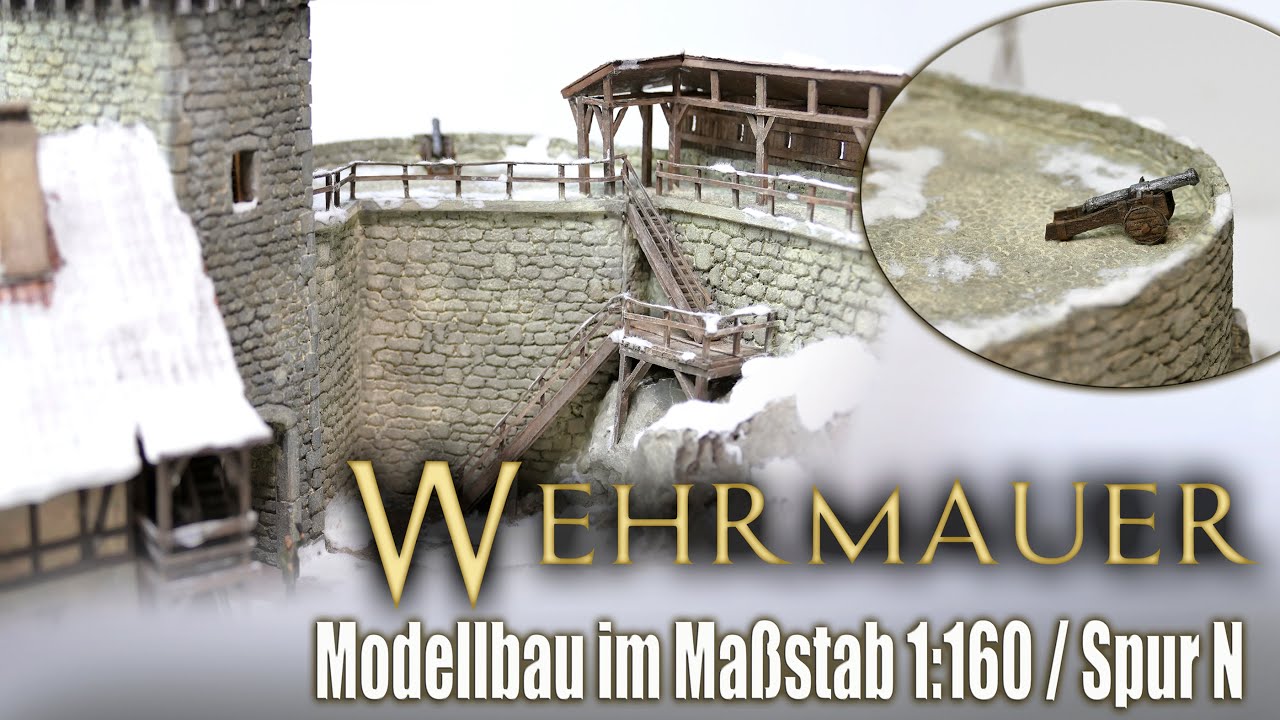 Bau einer Wehrmauer/ Modellbau im Maßstab 1:160 (Spur N)