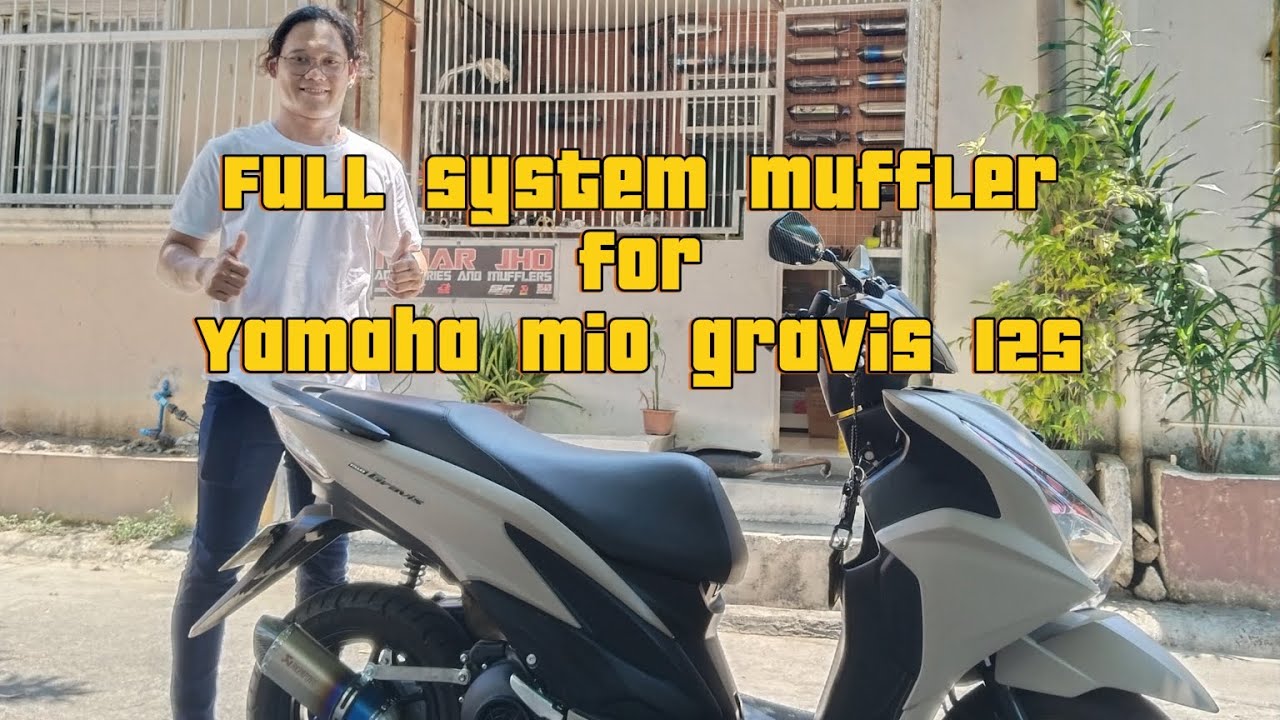 Full system muffler for Yamaha Mio gravis125 sold a d installed w/soundcheck#viralvideo #tnkulord
