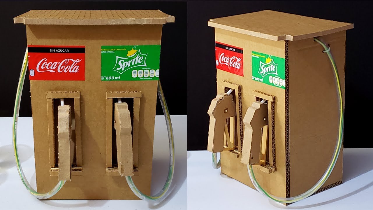 Máquina Dispensadora de Refresco de Cartón estilo Gasolinera | DIY Soda Dispenser Machine