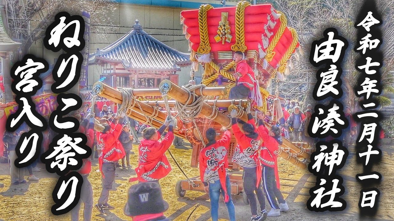 2025.2.11 洲本市 由良 ねりこ祭り だんじり 宮入り 由良湊神社