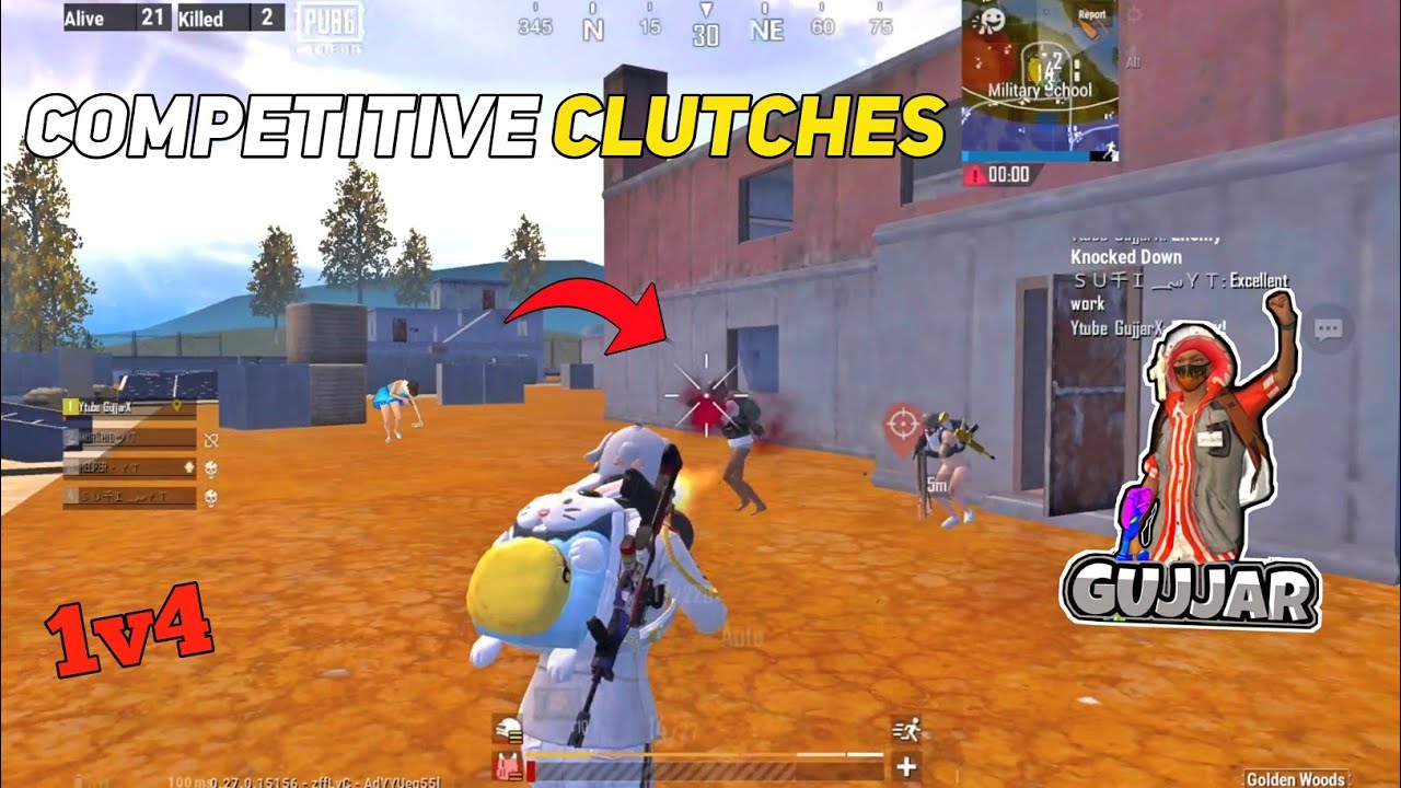COMPETITIVE CLUTCHES IN INTENSE SITUATION - GUJJAR X - PUBG MOBILE LITE