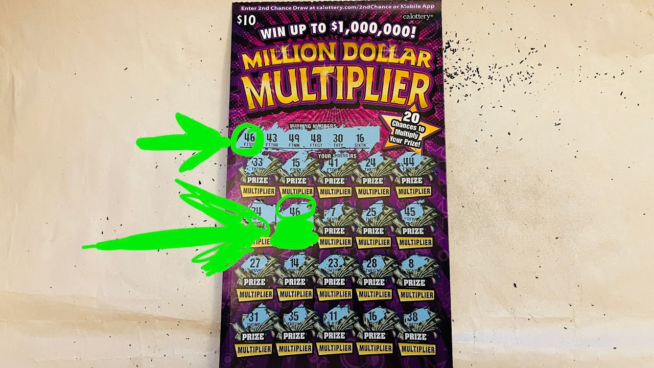 AWESOME WINNER ON $10 (MILLION DOLLAR MULTIPLIER) CALIFORNIA LOTTERY SCRATCHERS SCRATCH OFF
