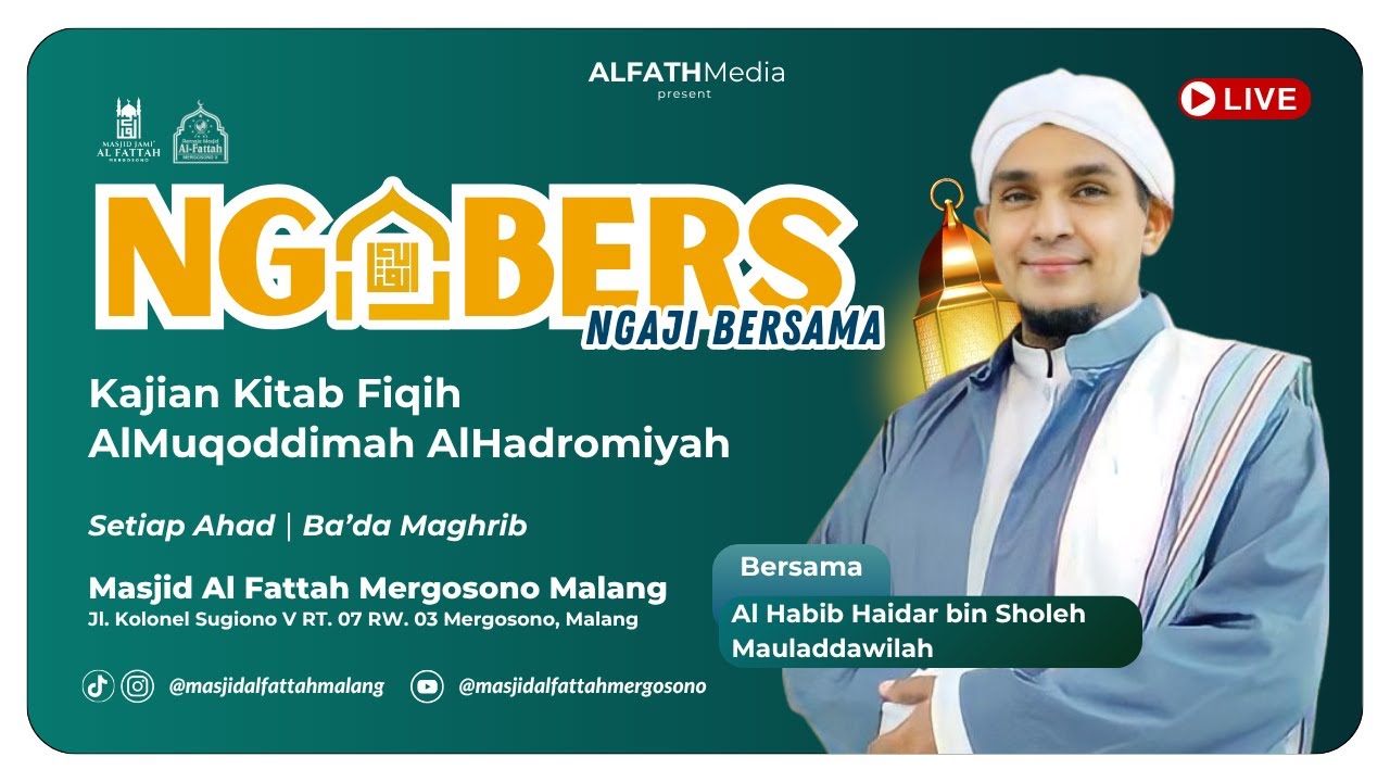 🔴 LIVE PENGAJIAN RUTIN BA'DA MAGHRIB MASJID ALFATTAH MERGOSONO MALANG