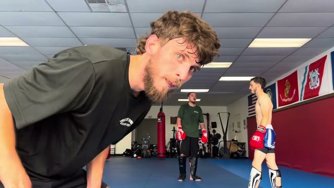 Friends sparring at WMA