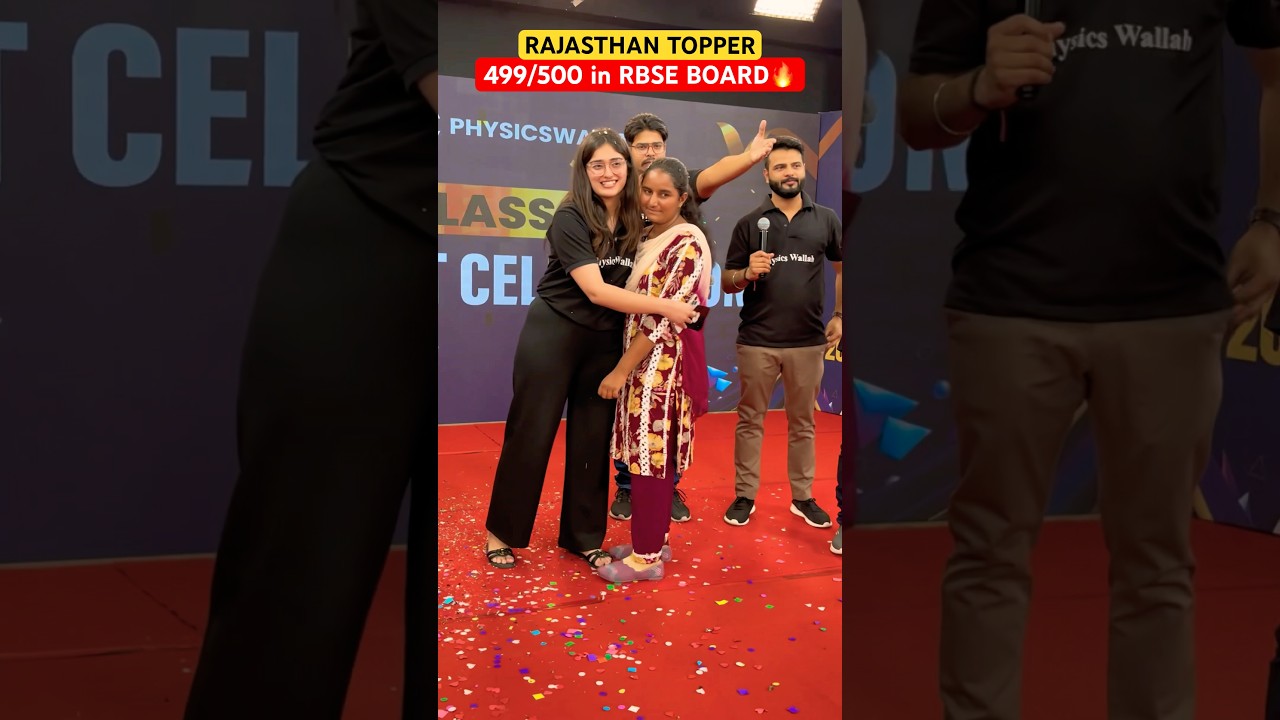 RAJASTHAN TOPPER  RANK - 1 || 499/500 in RBSE BOARD🔥