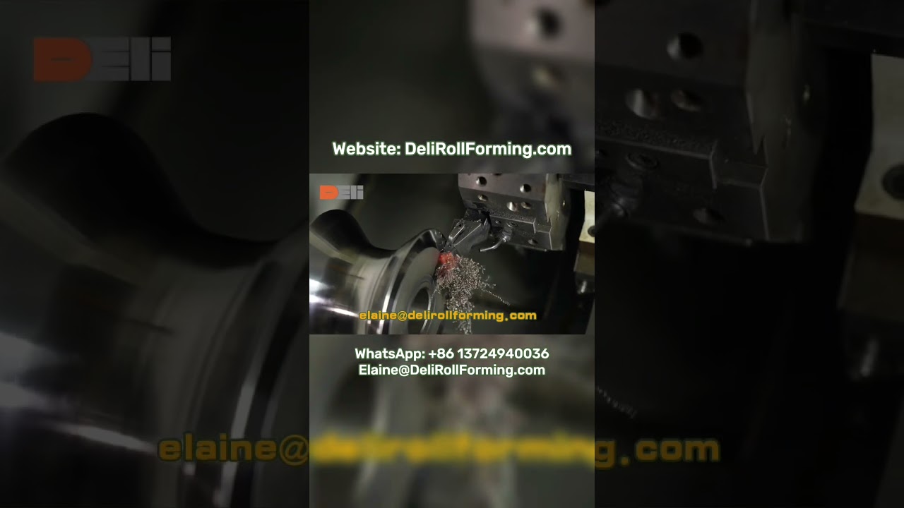 Manufacturing process 2: CNC lathe machining rollers #rollformingmachine #rollforming