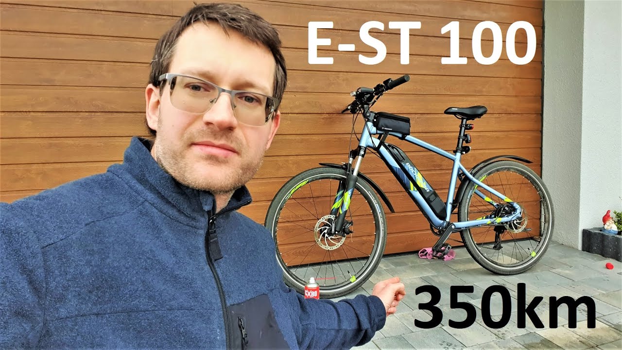 Rowerem 350km - Rockrider E-ST 100 Test PL muzyk jeździ