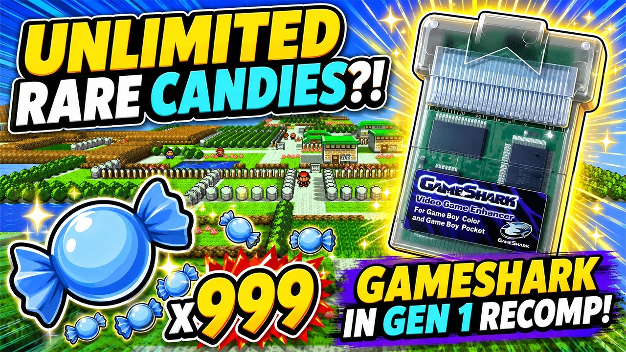 Unlimited Rare Candies?! GameShark Is NOW in Gen 1 Recomp!