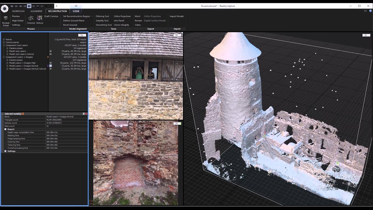 RealityCapture: Making a 3D model from photos and laser scans