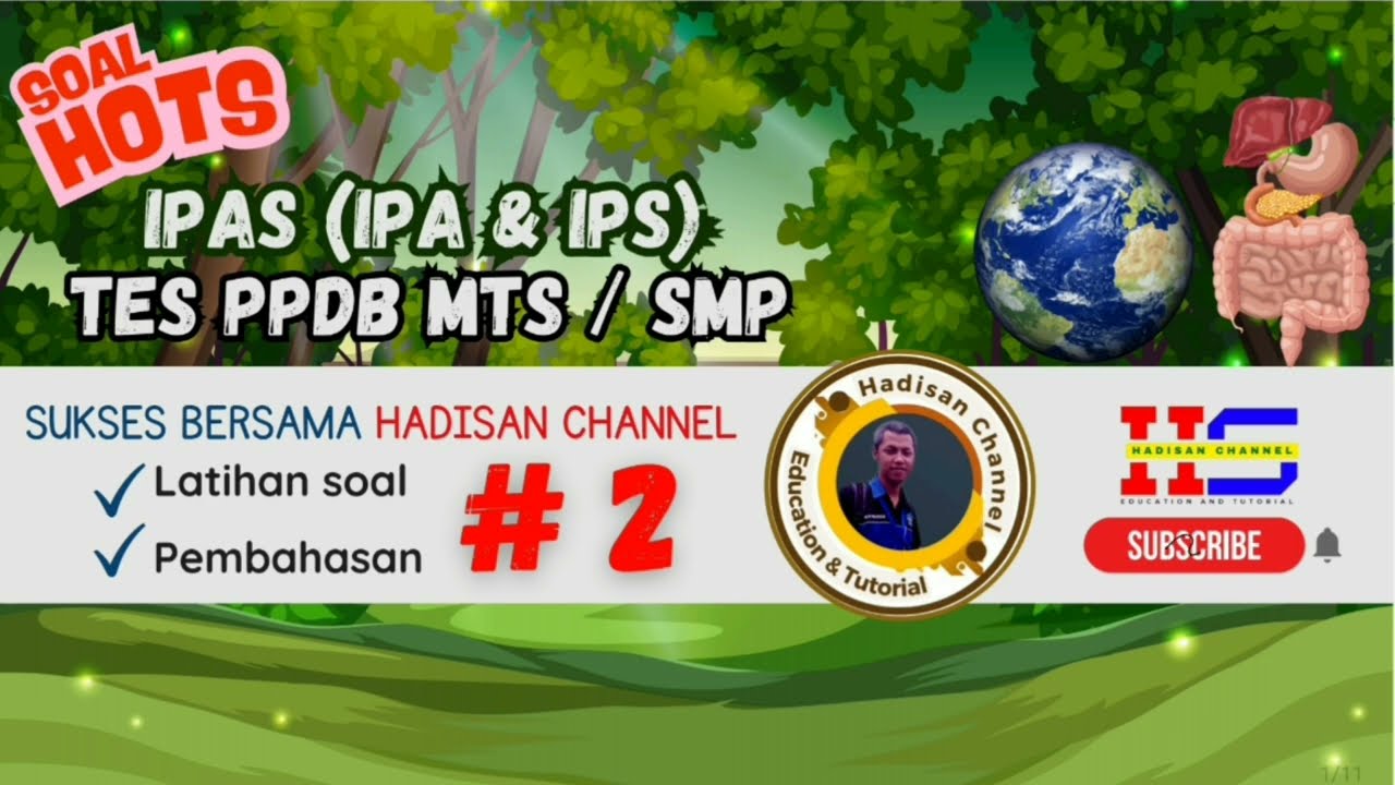 BOCORAN SOAL TES MASUK PPDB MTs dan SMP FAVORIT | IPAS SERI 2 #cat #ppdb #ppdb20252026 #ipas
