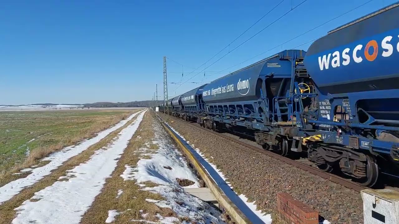 Güterzüge bei Schönebeck, 19.02.2025