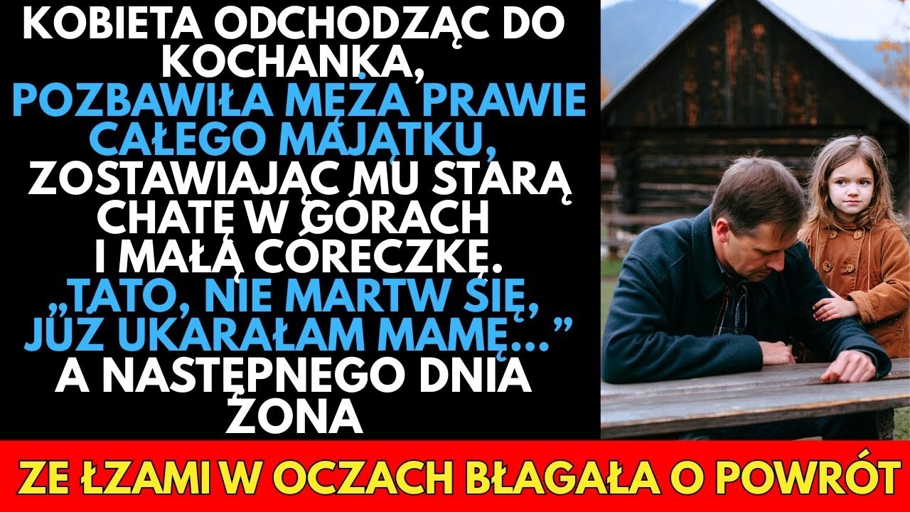 Tato, nie martw się, już ukarałam mamę… Żona, odchodząc do kochanka, pozbawiła męża wszystkiego…