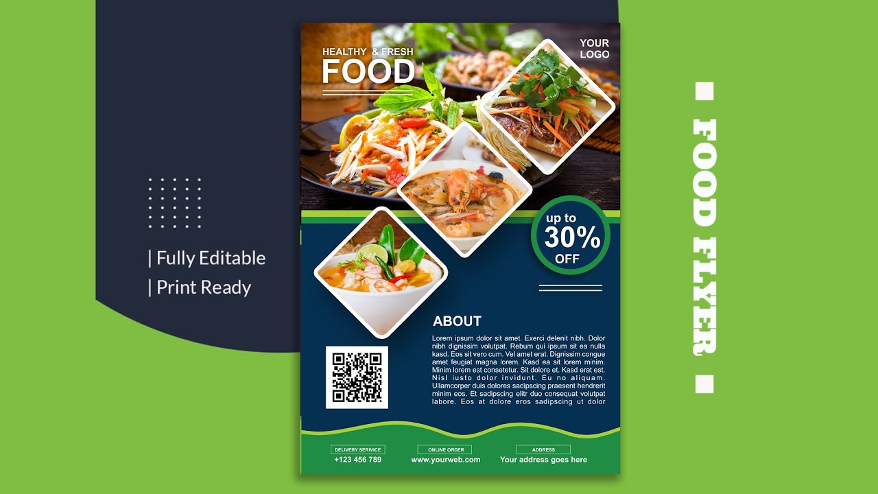 How to Design Food Flyer | CorelDraw Tutorial