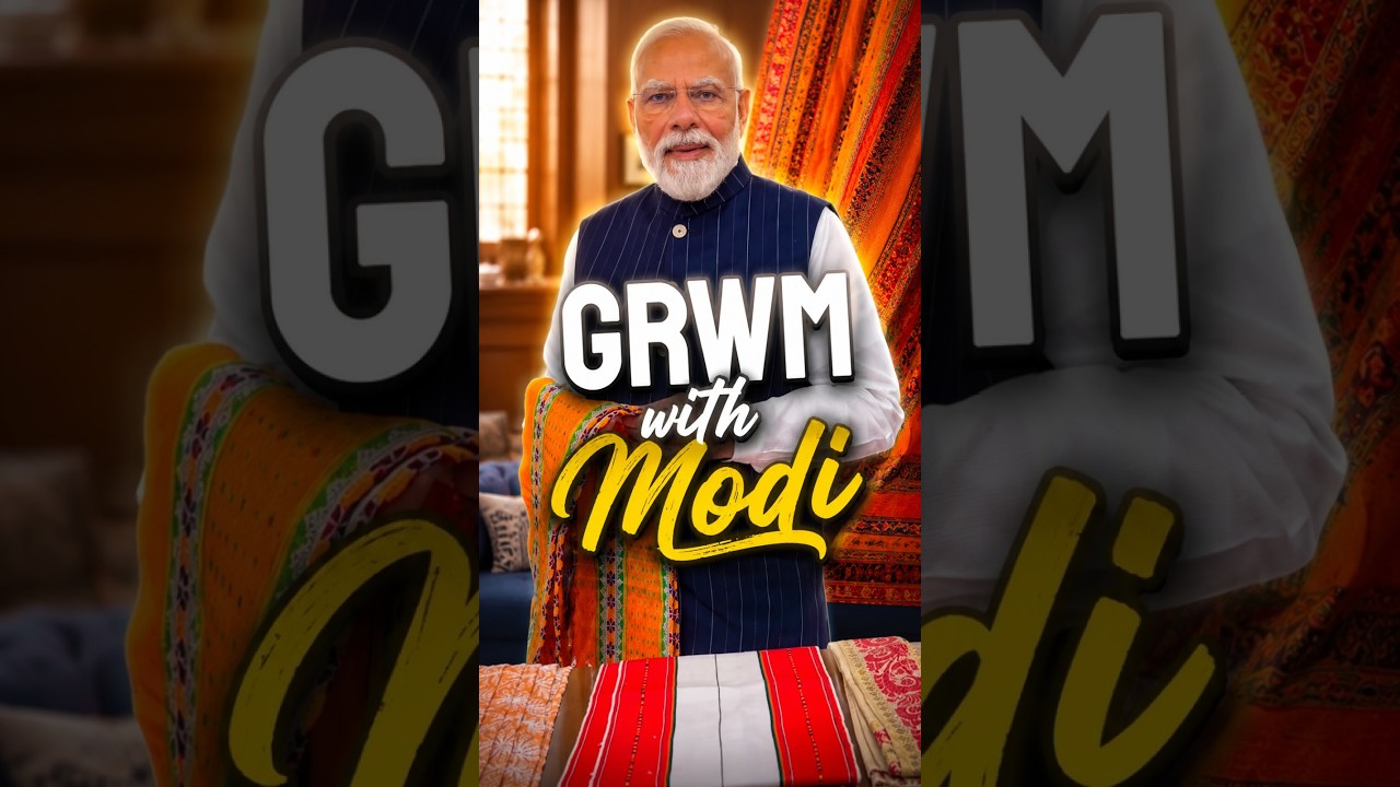 PM Modi does a GRWM? 🤯 #narendramodi #handloom #viral #shorts