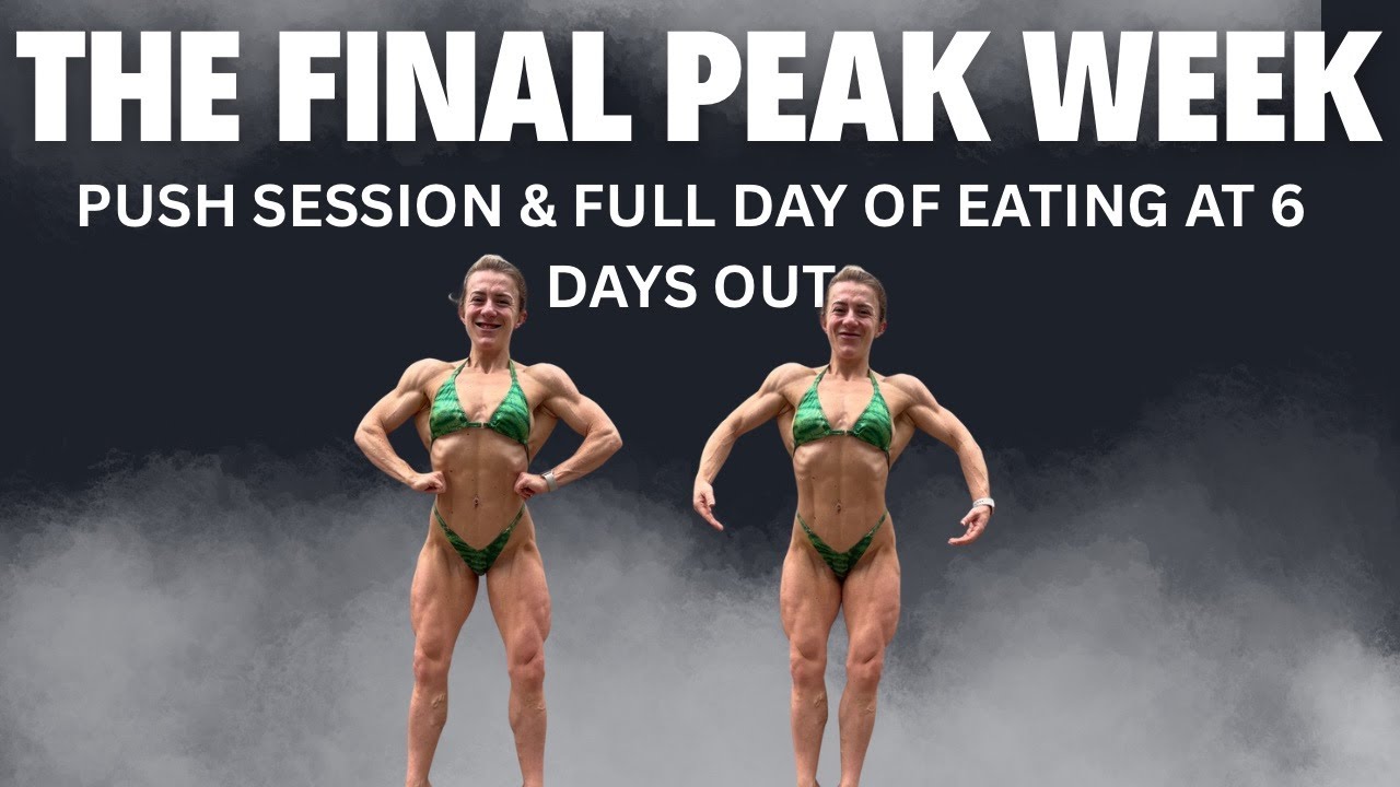 Peak Week Begins! Bikini Pickup, Push & Quads, Full Day of Eating
