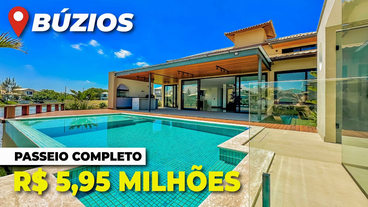Raridade em Búzios! 🏡 Casa MODERNA em frente ao LAGO – Charme, Sofisticação e Lazer Completo!