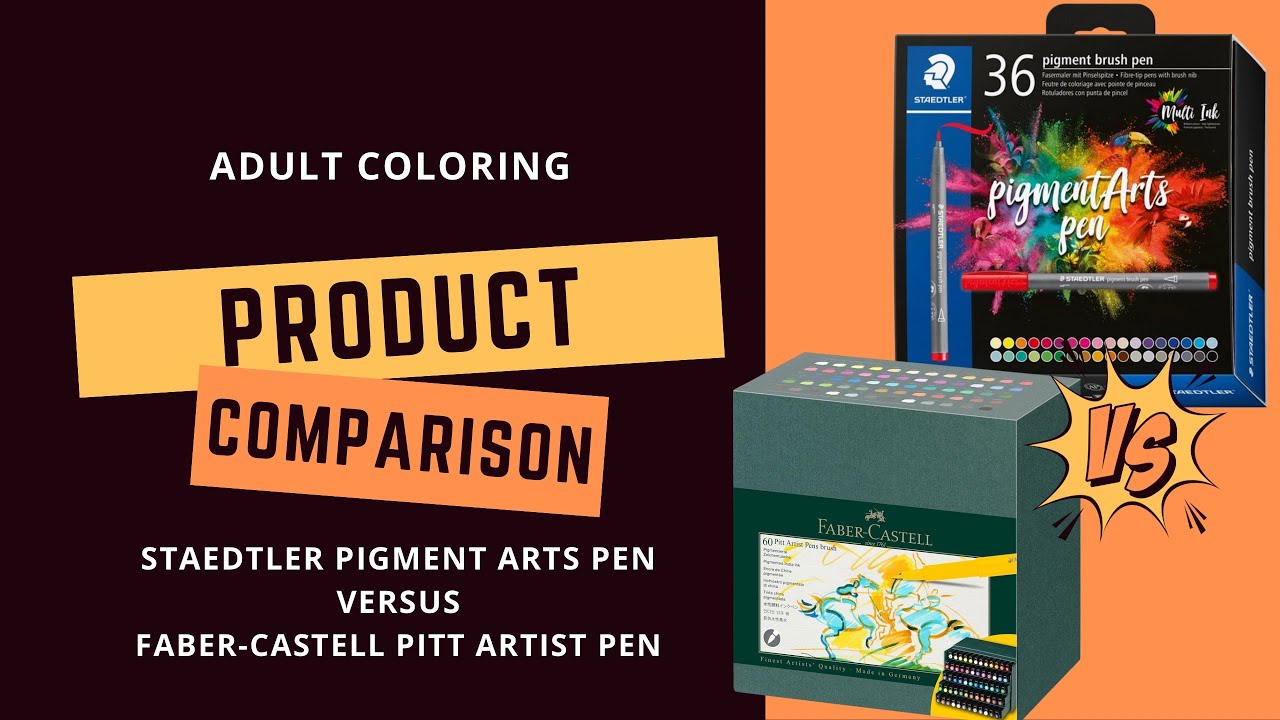 СРАВНЕНИЕ ПРОДУКТОВ: ручка Staedtler Pigment Arts и ручка Faber-Castell Pitt Artist — для раскраш...