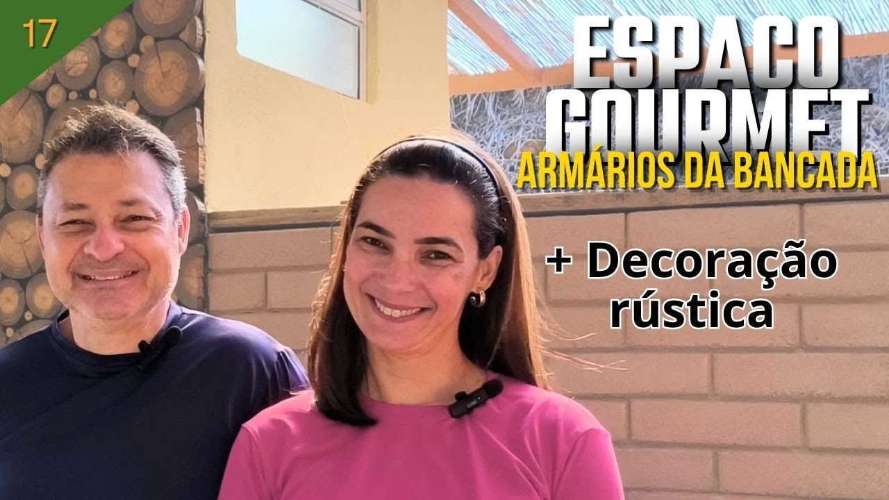 ARMÁRIOS DA BANCADA da churrasqueira + decoração rústica
