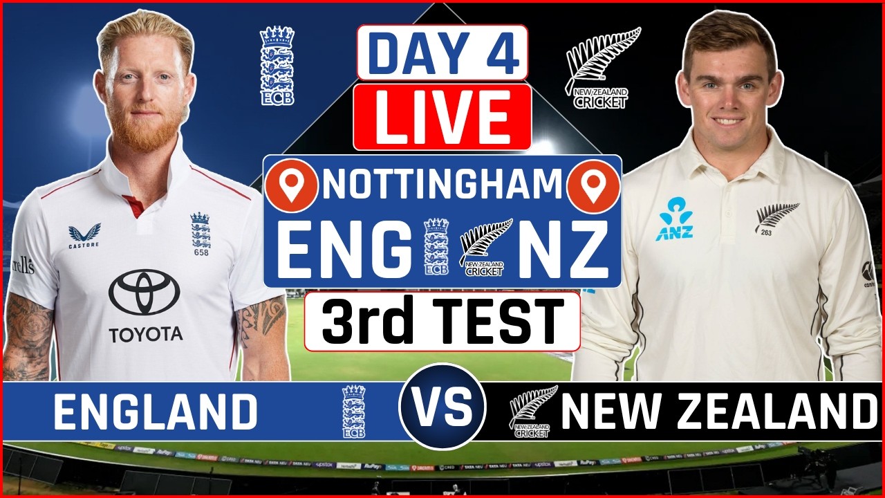 England vs New Zealand 3rd Test Live Score | ENG vs NZ 3rd Test Day 4 Live Audio Commentary