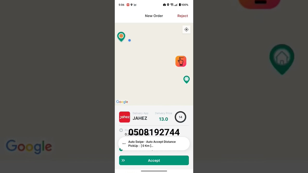 Jahez super fast location autoclicker