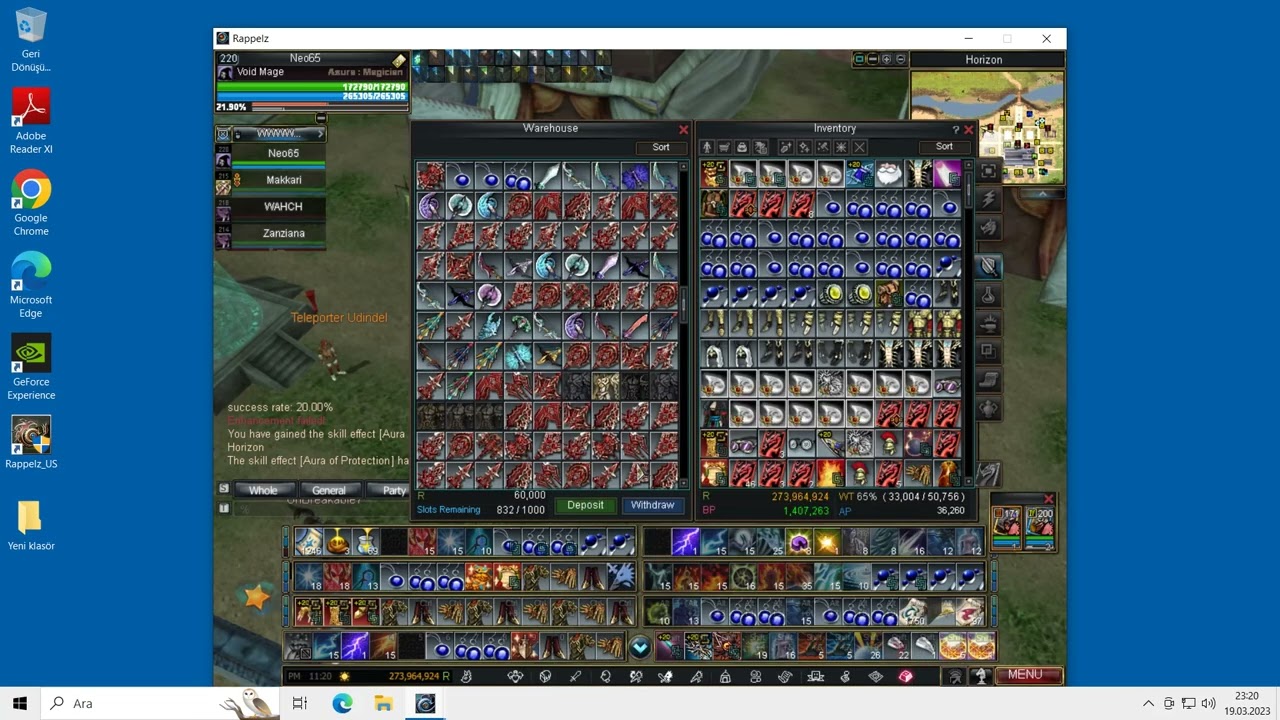Rappelz Blessed lava feather and lava repair kit...