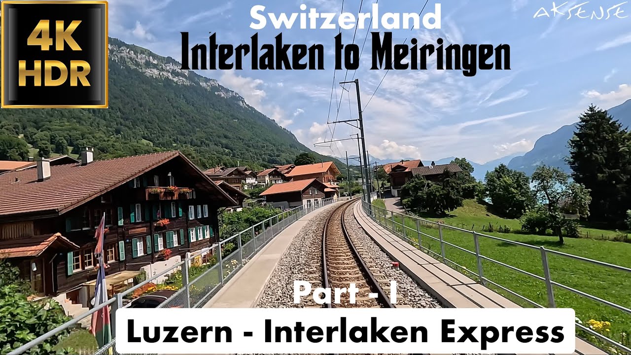 Train Driver view Luzern - Interlaken Express Switzerland | Cab ride Part -1 | 4k 60fps video