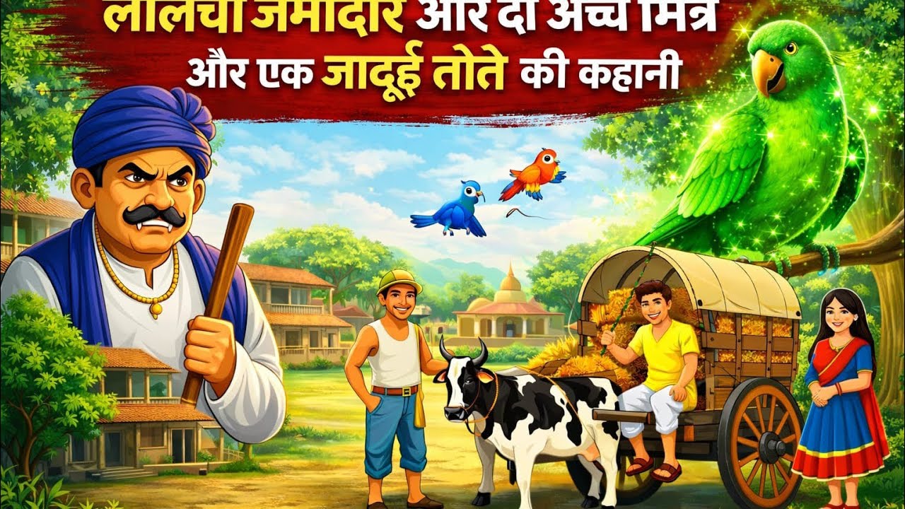 Hindi Cartoon Story | Lalchi Jameedar (@DesiA.Ronetoon)