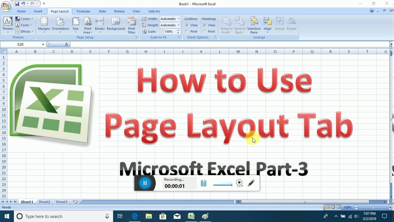 How to use Page Layout Microsoft Excel (Part-3)