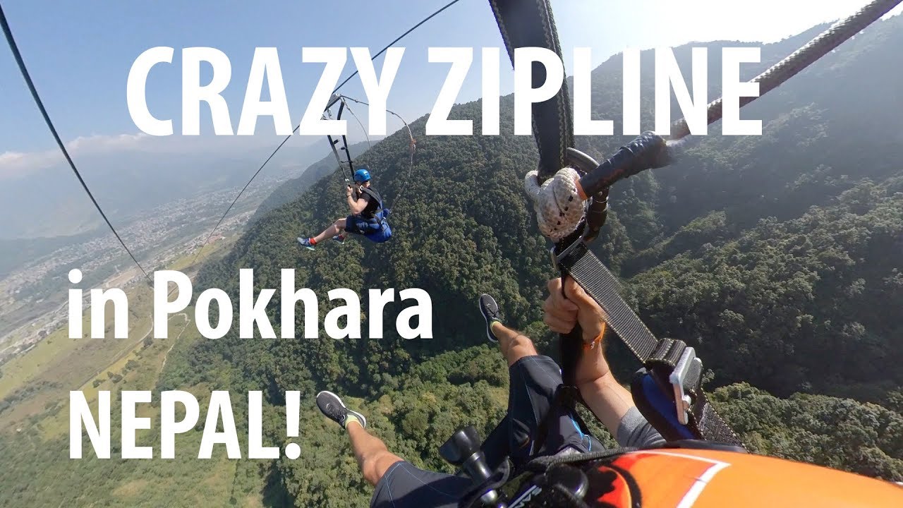 CRAZY ZIPLINE IN POKHARA NEPAL! (Fast, Steep and Long with Mountain Views!)