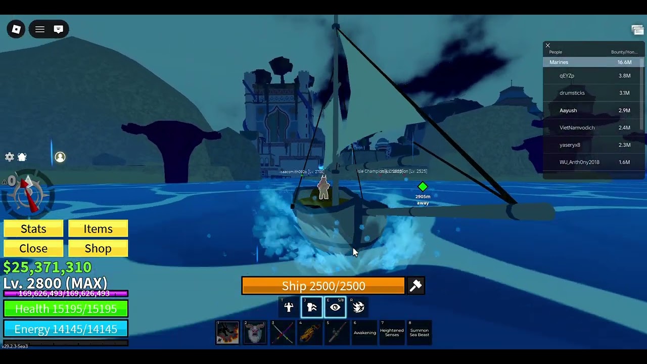 Doing sea event by yeti #bloxfurit #roblox #seaevents